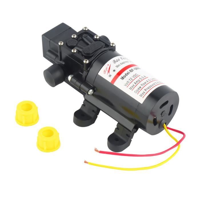 Pompe à Eau Haute Pression 12V 60W - Auto-amorçante, 5L/min, 0.8MPa - Pour Camping-car, Bateau, Jardin, Nettoyage - 3