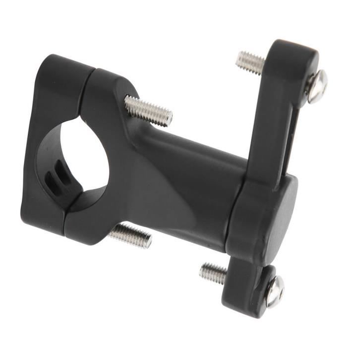 Support De Rétroviseur Moto En Aluminium Pour Guidon 25 Mm - Noir, Anodisé, Filetage 10 Mm - Lot De 2