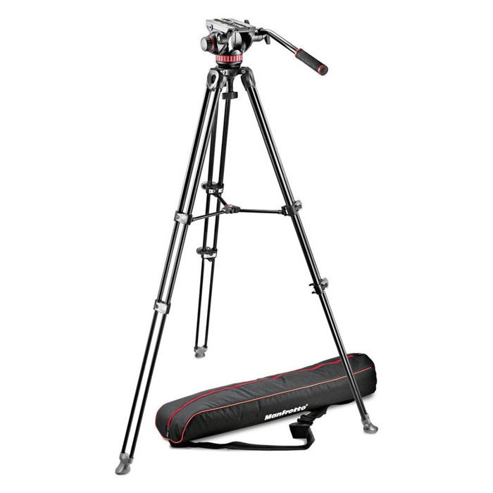 Trépied vidéo MANFROTTO - MVK502AM - Aluminium - Noir - 156cm - 4kg - Système à fluide intégré