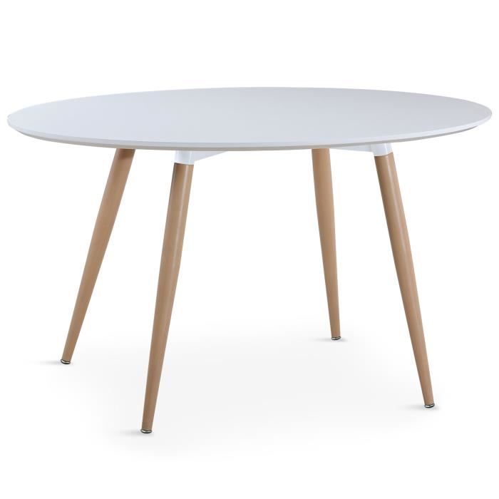 Table Ovale Scandinave Sissi Blanc Achat Vente Table A Manger