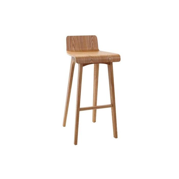 tabouret / chaise de bar design bois naturel scandinave baltik - miliboo - l43xp45xh87 - beige - avec accoudoirs