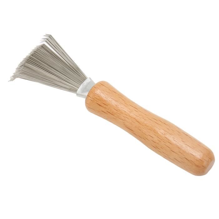 Mothinessto Nettoyant pour brosse à cheveux Nettoyeur de brosse à cheveux conception de râteau fil en acier animalerie kit