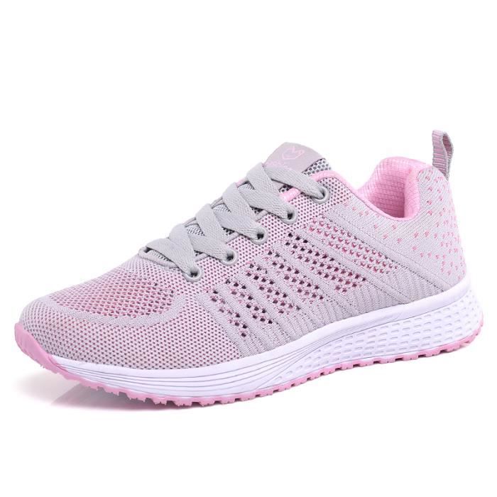 Baskets Montantes Enfants (Garçon/Fille) - Chaussures De Sport Respirantes Antidérapantes - Fermeture Velcro - Pour Course, École, Loisirs