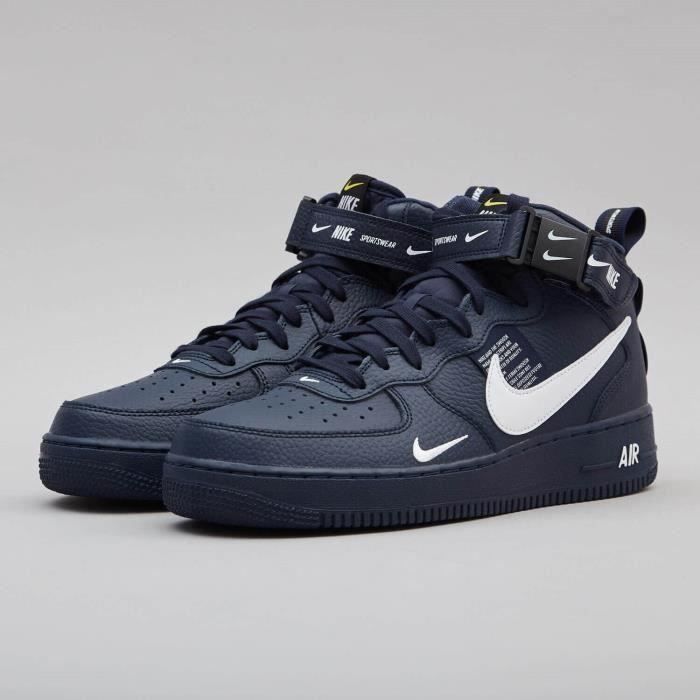 Basket Nike Air Force 1 Mid 07 LV8 Utility Originals Chaussures Baskets AF1  Airforce One pour Femme Homme Noir Noir - Cdiscount Chaussures