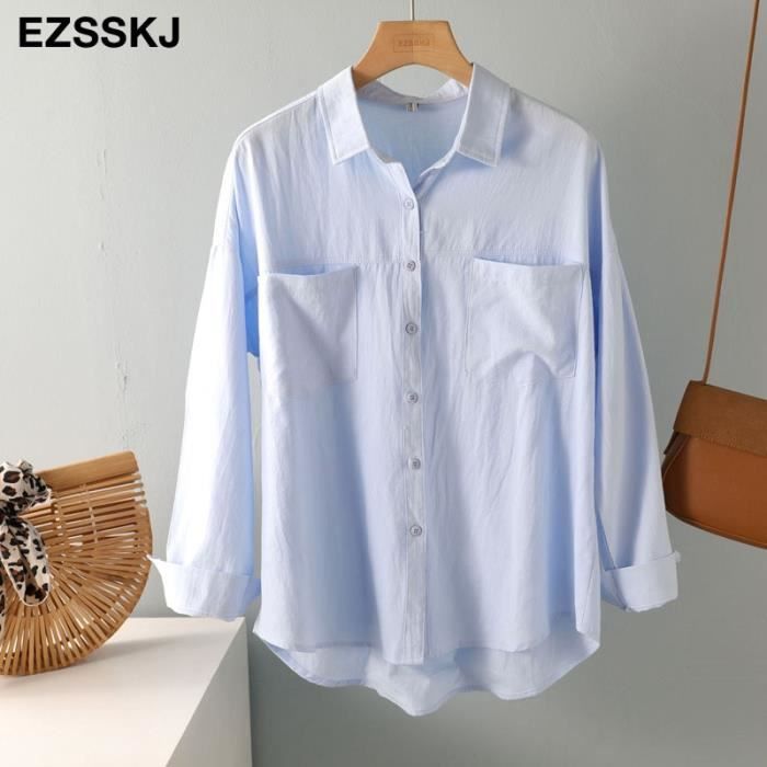 Blouse femme Chemisier chic et d contract en coton pour femmes