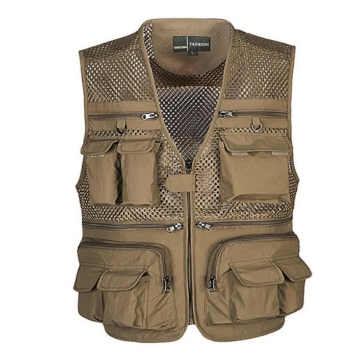 Gilets de pêche pour les hommes gilet multi-poche d ... - DHgate
