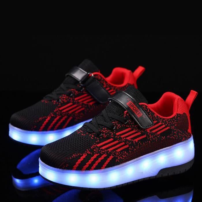 Basket Enfant Chaussures Roller LED Lumineuse À Roulettes Skateshoes