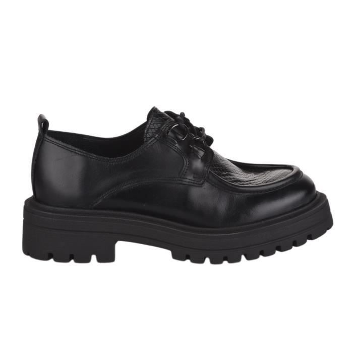 Chaussures a lacets femme MIGLIO Noir 40 Noir Cdiscount Chaussures