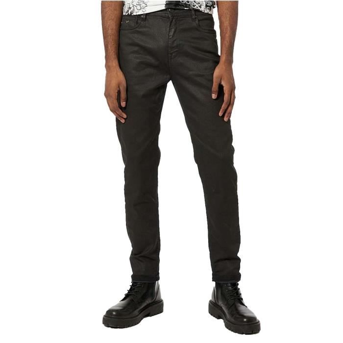 Jean slim stretch denim extend Kaporal Homme Noir Cdiscount Pret a Porter