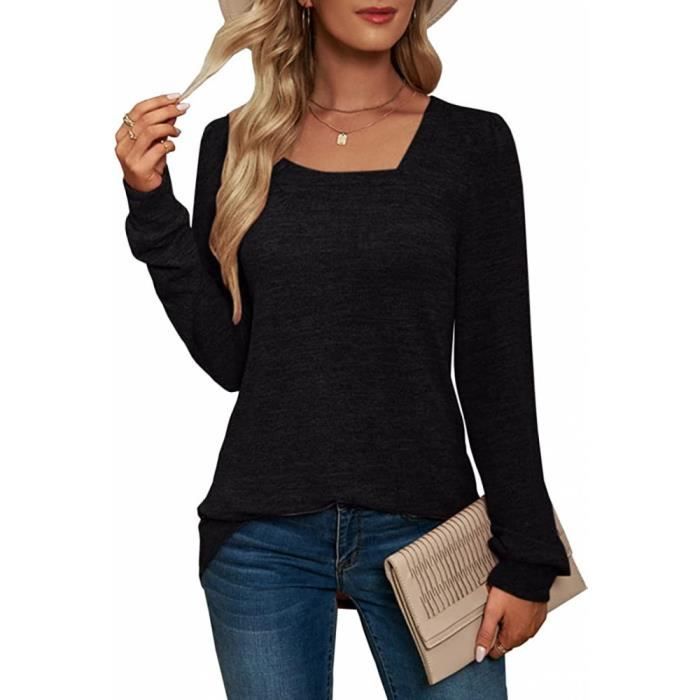 Pull col carré 2025 femme
