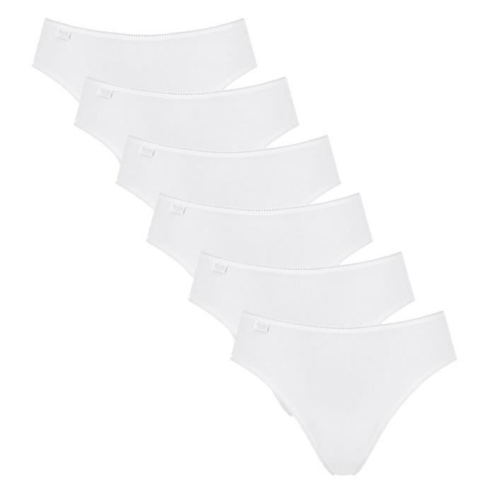 Culottes Sloggi 24/7 Weekend Tai C3P – Lot De 3 – Coton Peigné Opaque – Échancrées Avec Dentelle