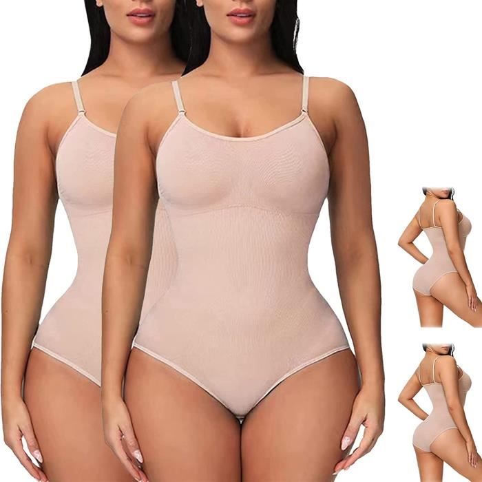 Lingerie Gainante Minceur Body Sculptant Femme Junlan - Gainant Ventre Plat, 60% Polyamide 40% élasthanne Body Modelant Femme Confort
