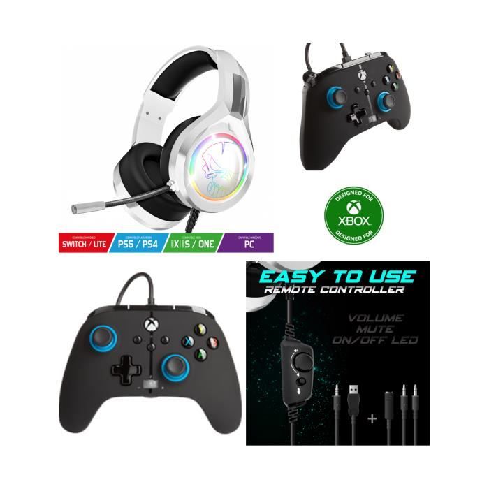 Manette XBOX ONE X PC Officielle + Casque Gamer PRO H8 SPIRIT OF GAMER XBOX ONE/ /XPC pas cher