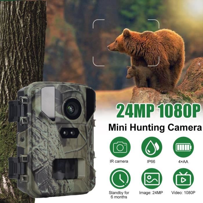 Caméra de Chasse WiFi 4K 36MP BT Contrôle par Application Caméra de Jeu Extérieure avec Vision Nocturne de 65 Pieds Détection 120° IP65 Étanche pour Surveillance de la Faune