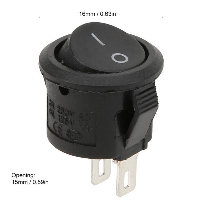 Interrupteur 4 Broches 30A 125/250VAC – ABS Résistant, Bonne Conductivité, Pour Lampes, Appareils électriques, Bateaux