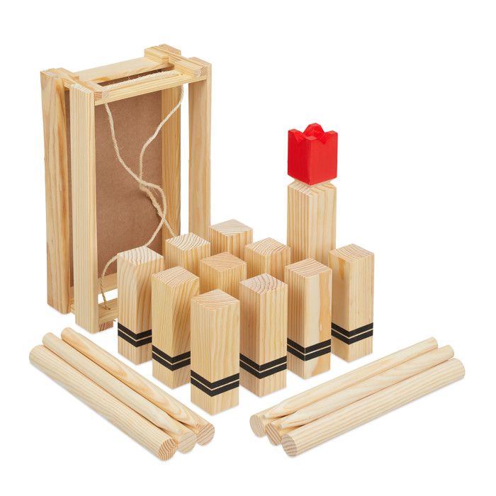 Jeu Viking Bois Compact Famille Jeu D'équipe - SMALL FOOT - Viking Mini-Kubb - 17 Pièces Avec Sac De Kubb Miniature Famille Voyage Jeu Viking Bois Compact Famille Jeu D'équipe - SMALL FOOT - Viking Mini-Kubb - 17 Pièces Avec Sac De Kubb Miniature Famille Voyage