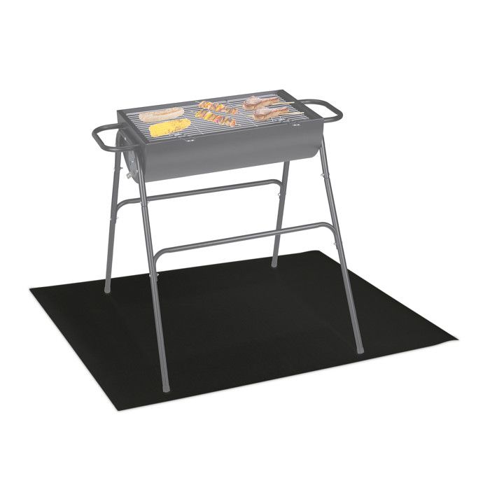 Tapis De Protection Pour Barbecue 75x120 Cm - Résistant à 1200°C, Imperméable, Pliable - Pour Gaz Et Charbon