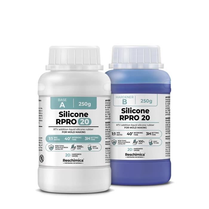 R PRO TECH 45 - Caoutchouc de silicone liquide translucide, idéal pour des  moules de haute dureté