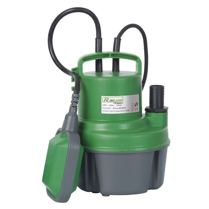 RIBIMEX Pompe vide cave eaux claires 250w avec flotteur