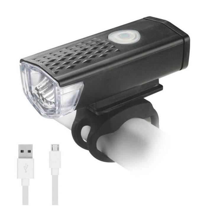 Phare Avant Vélo Rechargeable USB-C - IPX5 étanche - 3 Modes - Jusqu'à 6h D'autonomie