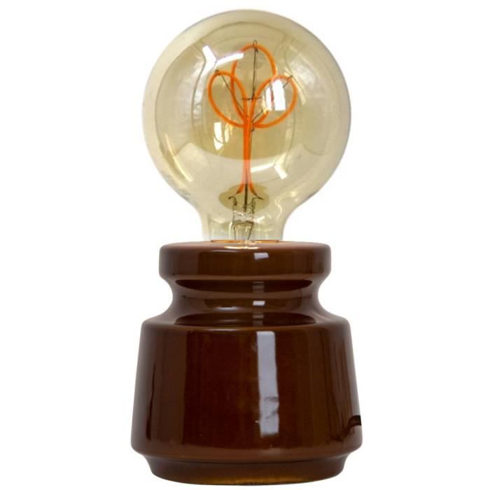 Lampe à poser - SAMPA - Nella - Céramique - Bronze - 60W - E27 - Design contemporain