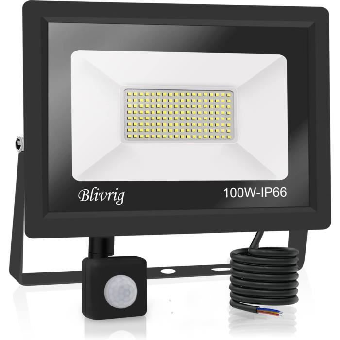 Lampe Projecteur LED D'extérieur Avec Détecteur De Mouvement Et Téléco