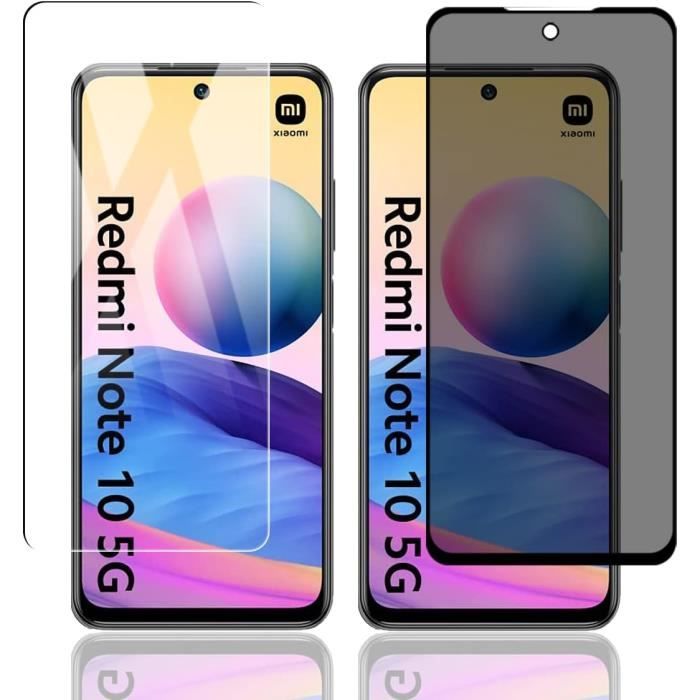 Protection D'écran Verre Trempé Anti-espion Pour Redmi Note 9 Pro / 9S / 9T - 3 Couches