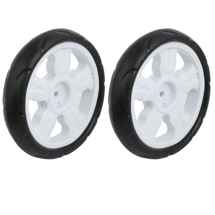 4pcs 140mm diam/ètre roue simple poulie plastique poussette roulant blanc rouleau 6x22mm
