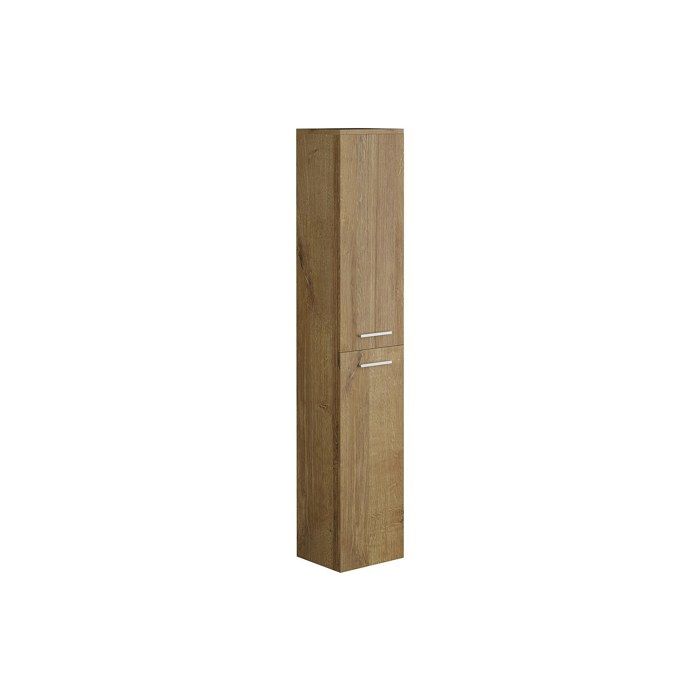 Colonne de salle de bain suspendue - 6 étagères - Coloris naturel clair - KAYLA