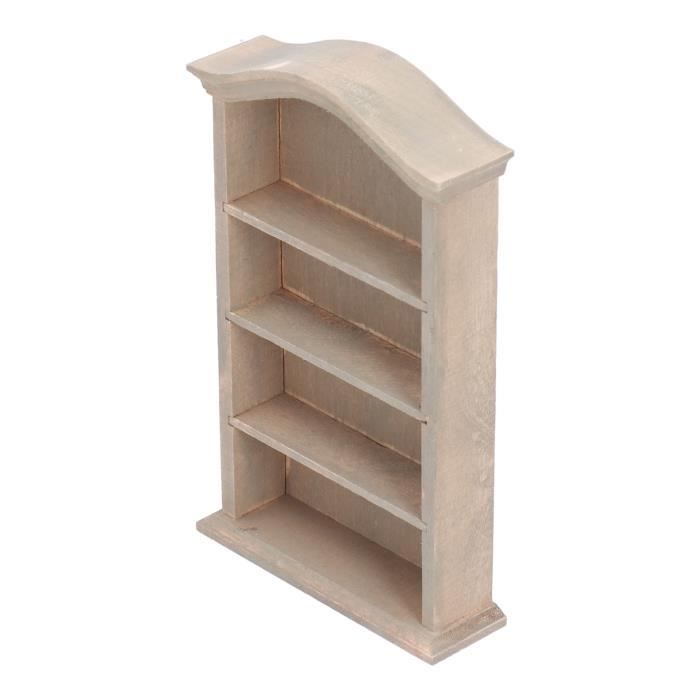 VICASKY Étagère Miniature Bibliothèque En Bois Pour Maison De Poupée – Déco 10,3x6x3,2 Cm – Artisanat Et Collection