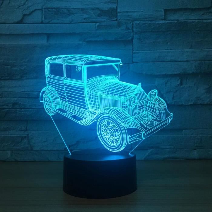 XM321-3D camion, voiture LED Lampes Art Déco Lampe la couleur changeant  lumières LED, Décoration Décoration Maison Enfan - Cdiscount Maison