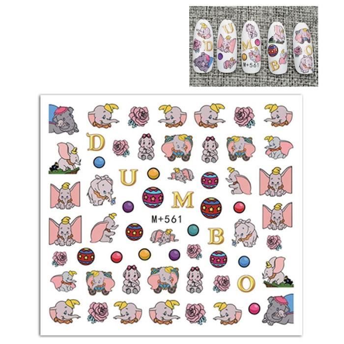 M 561 Dumbo Autocollants Pour Ongles Etiquettes De Tatouage Temporaire Decoration Artistique Jouets Pour Filles Noel Cdiscount Maison