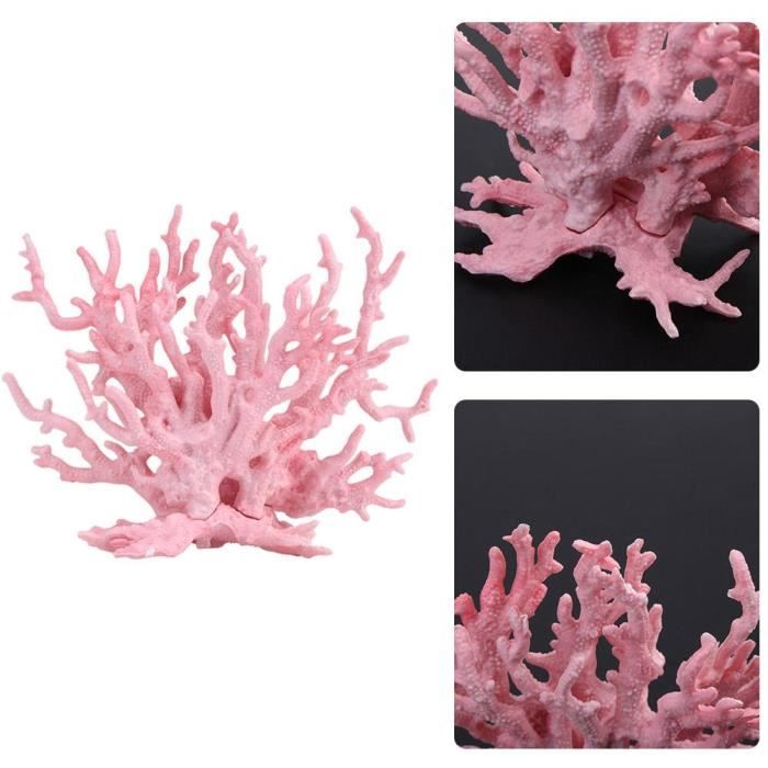 Meilleurs prix pour Décoration Aquarium Corail Artificiel en plastique - Rose - Petite taille