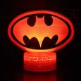 3D Batman Logo Lampe Marvel Superhéros Veilleuse LED 7 Couleurs Télécommande Touch Chambre Décoration Lampe de Table Enfant Cadeau-1