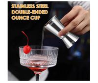 Mortaio Con Pestello Set Doseur Cocktail 3 Pièces - Jigger Acier Inoxydable 30/40/50ml Avec Verseurs Et Brosses Nettoyage Mesure Alcool Précise