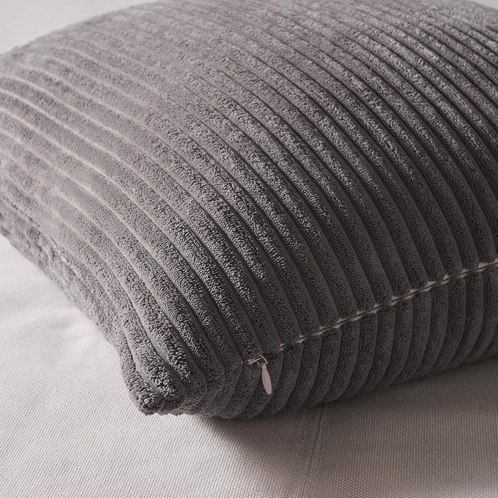 2 Housses Coussin Velours Tosleo 55x55cm - Velours Plissé Doré - Décoration Salon Noir - Lingot Or