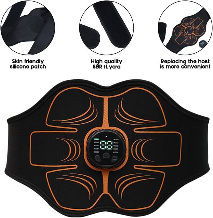 Appareil Abdominal EMS Relassy – Rechargeable USB, 10 Modes, 30 Intensités, Pour Ventre, Bras Et Jambes