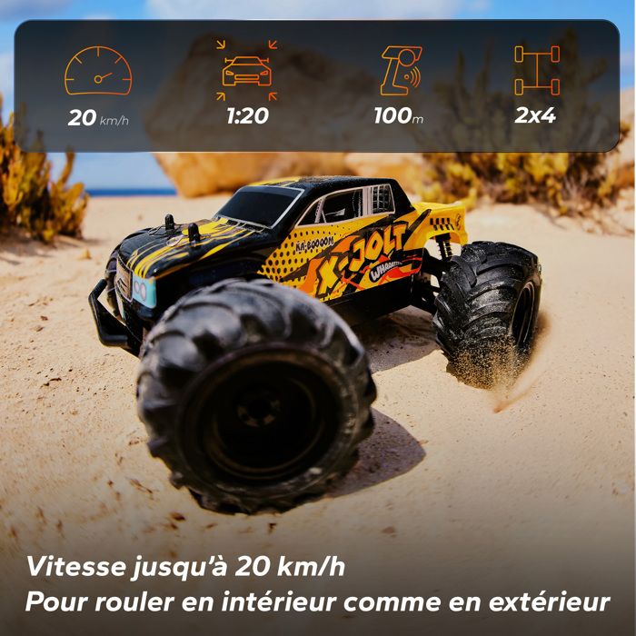 Voiture Télécommandée Overmax X-Hooligan 1:10 - 35 Km/h, 4x4, Portée 100m, Bleue