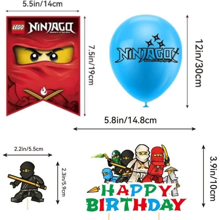 32Pcs Ninjago Birthday Party Supplies Décorations, Décoration De