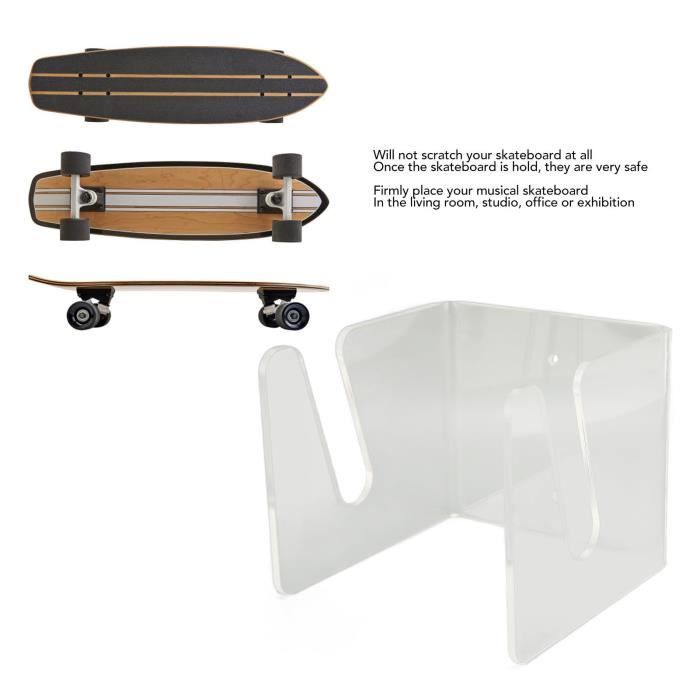 3 Pièces Support Mural pour Skateboard Supports Muraux Skateboard Support D'affichage Skateboard
