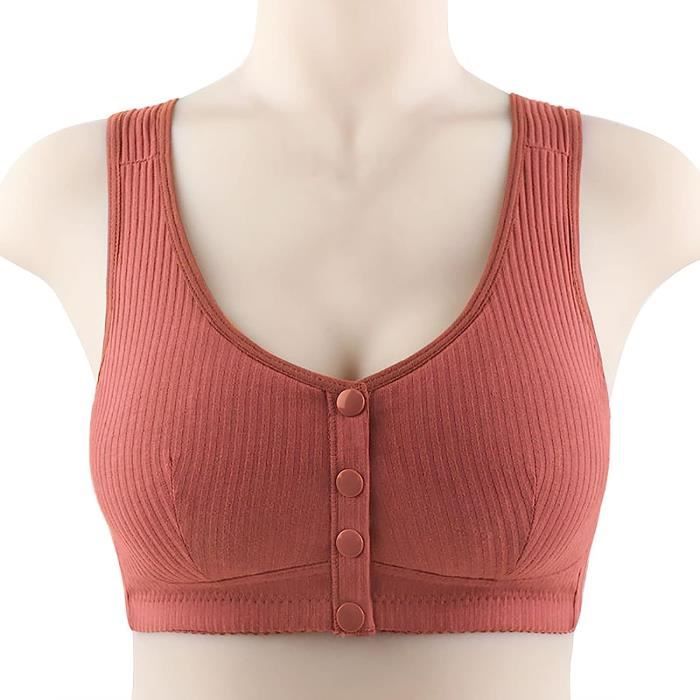 Soutien-gorge Post-opératoire Zippé Devant - Sans Armatures, Poudre