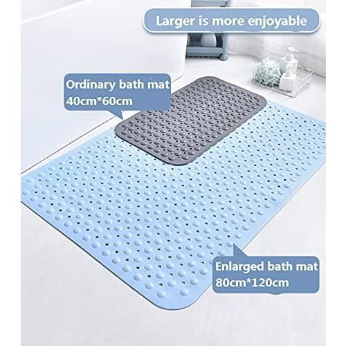 Tapis de douche 60 x 90 cm, super absorbant et antidérapant, lavable, à