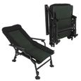 ARAMOX fauteuil de pêche pliable Fauteuil multifonctionnel réglable en plein air pêche camping randonnée chaise pliable-2