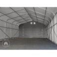 6x6 m, Tente garage de stockage, PVC 850, porte 4,1x2,9 m, gris, sans statique-2
