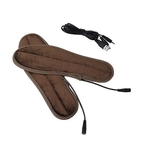Semelles Chauffantes électriques Rechargeables USB – Pour Homme/femme, Idéales Chasse, Pêche, Randonnée (tailles 35-46)