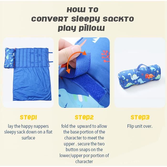 Tapis De Sieste Tout-petit ACRABROS Avec Oreiller Et Couverture - Extra Large 134x53 Cm - Microfibre Douce - Pour Garderie, Voyage Sac De Couchage Garderie