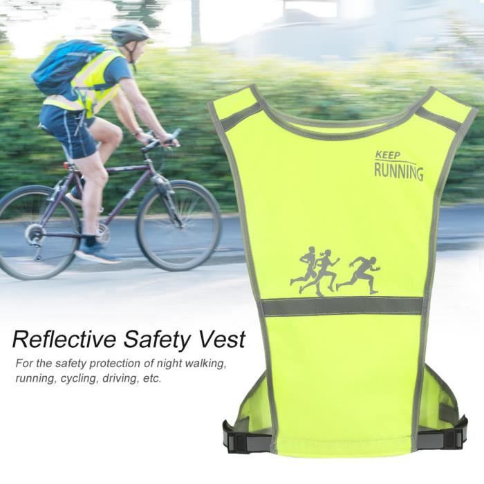 Ylzzrs Gilet Réfléchissant Running à LED Pour Course à Pied, Gilet Reflechissant Vélo LED Rechargeable, Support De Téléphone Pour Coureurs, Marche