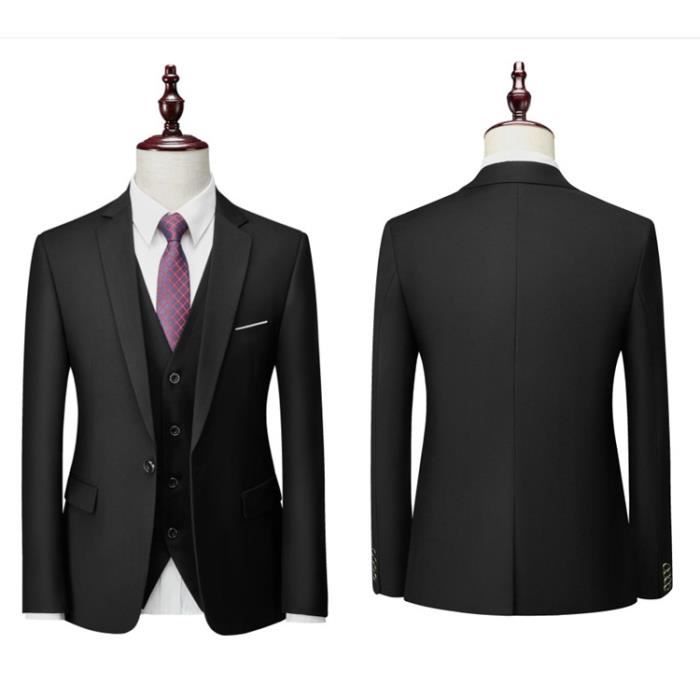 Costume Homme Mariage 3 Pieces Slim Fit Formel Veste Gilet et Pantalon Marine 3XL Marine Cdiscount Pret a Porter