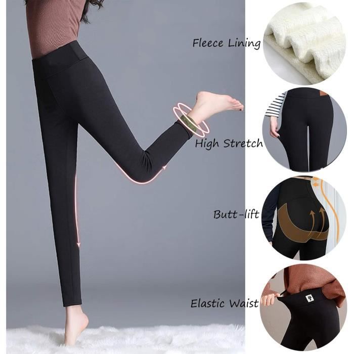 Thermo Legging - Legging d'hiver - Legging polaire - Legging chaud - Taille  haute 