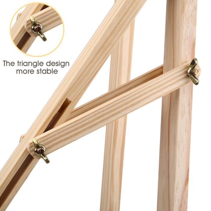 Chevalet En Bois Pliable 20x30 Cm - Support Tableau, Photo, Carte - Pour Exposition, Mariage, Décoration Table